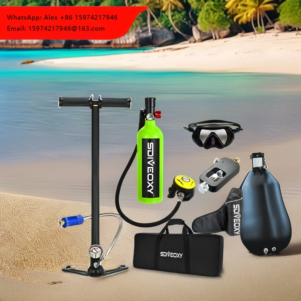 1L Aluminium High-Pressure Snorkel Diving Bottle Mini Scuba Diving Air Tank With Oxygen Cylinder
