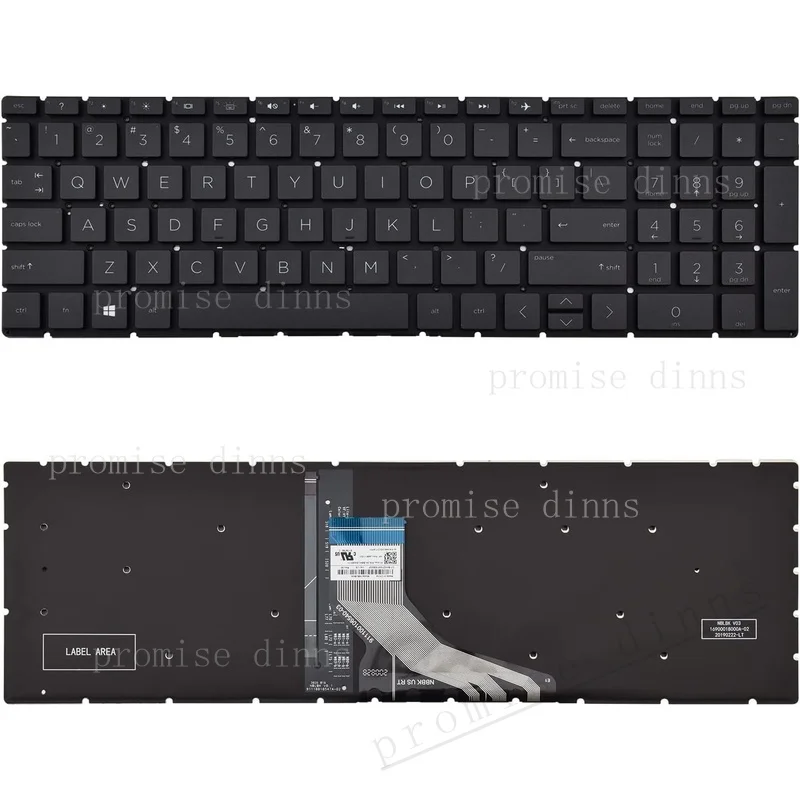M  New for HP Pavilion 15-CS 15-CR 15-CW 15-DS 15-DR 15-CN 15-CP Black Backlit Keyboard