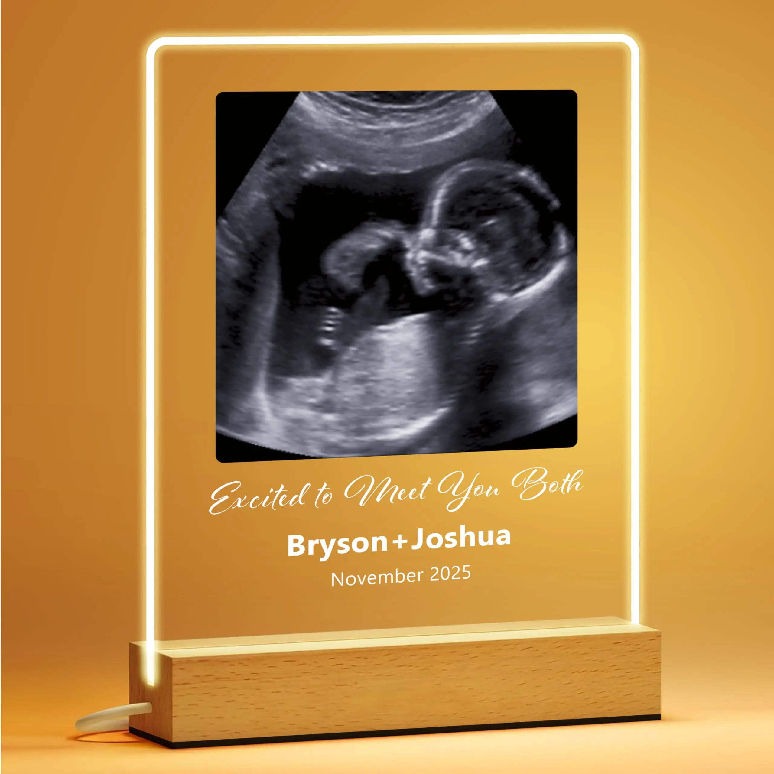

Custom Ultrasound Night Light Baby Shower Gift Newborn Nursery Decor Pregnant Mom Sonogram Keepsake Pregnancy Announcement Gifts