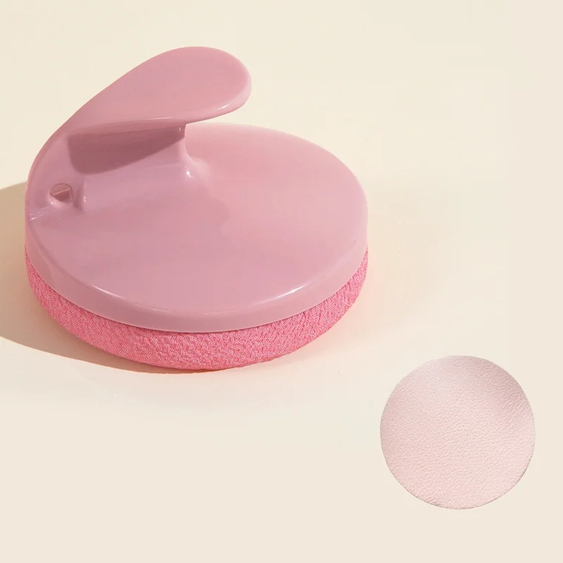 Asciugamano da bagno durevole tenuto in mano Scrubber rotondo delicato sulla pelle Spazzola da doccia Pulizia del corpo Accessori da bagno esfolianti