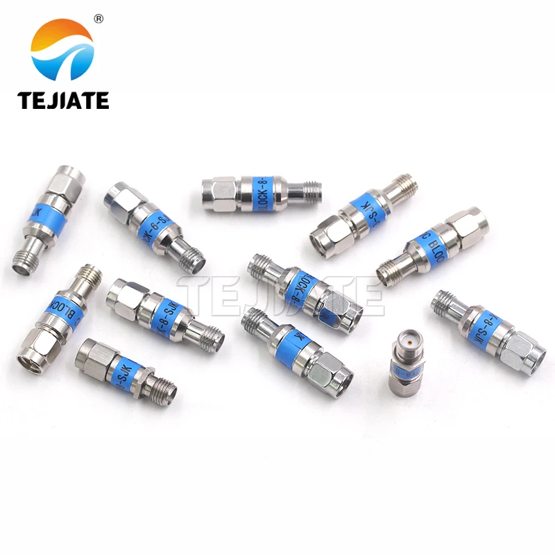1pcs SMA DC blocking capacitor DC-BLOCK 2W isolator SMA-JK male-to-female RF coaxial connector DC-3.6.818G、26.5GHz
