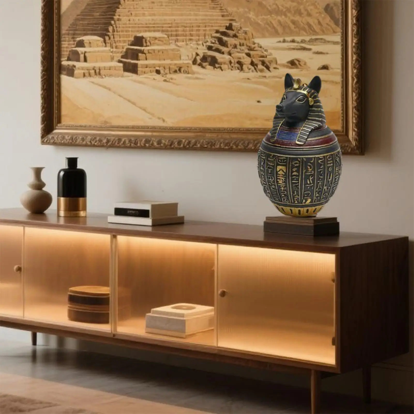 

Урна для собак, смола, сувенир древнего египетского щенка, сувенир для щенков, урна для владельцев собак, домашних животных, родителей, любителей животных, Grieving Families