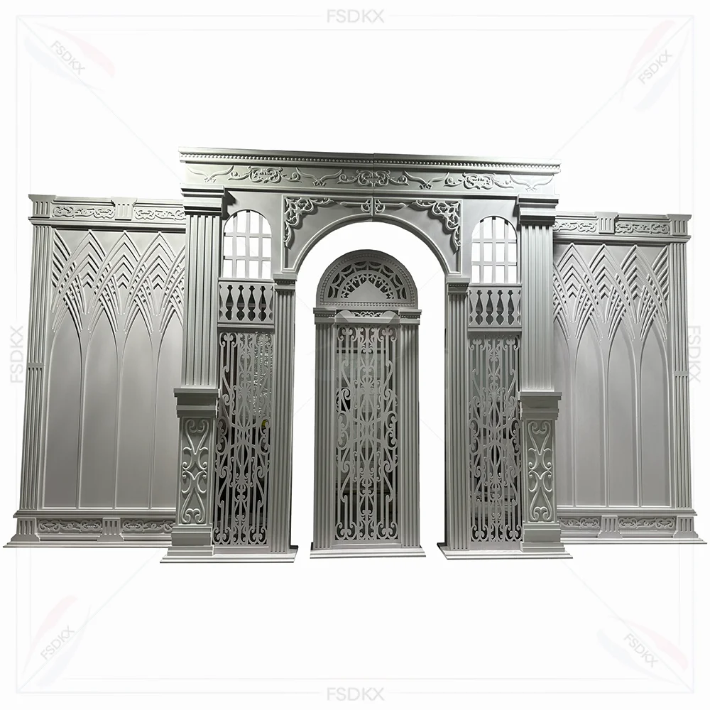 Wholesale Custom White Birthday Wedding Castle Creative Wedding Backdrop Props Crafts Wedding Decoration Stage Backdrop