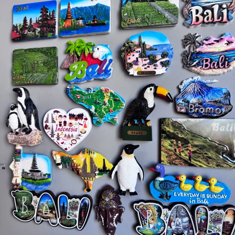 إندونيسيا تذكارية سياحية جاكرتا بالي مغناطيس الثلاجة جبل برومو جزيرة جافا ديكور المنزل