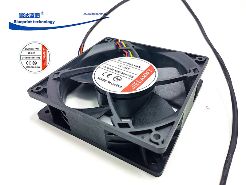 New 12032 12cm Double Ball Bearing 120*120 * MM Chassis PWM 24v0.1a Cooling Fan 120*120*32MM