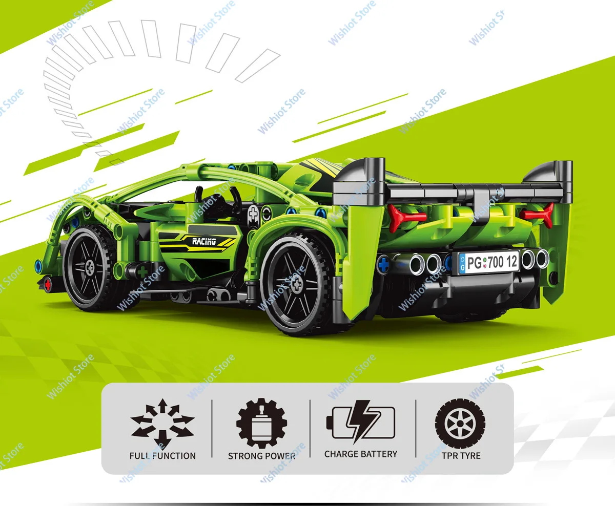 MOC 1:16 Sports Car Pickup Model City Off-road Racing Car Building Blocks 2.4G Remote Control Vehicle Classic Toy Boys Kids Gift