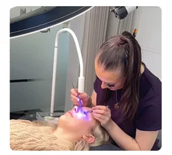 CL008 UV Lash Light Lash Lamp for Eyelash Extensions Floor Lamp UV Gel Nail Light with Foot Pedal Control UV Manicure Light