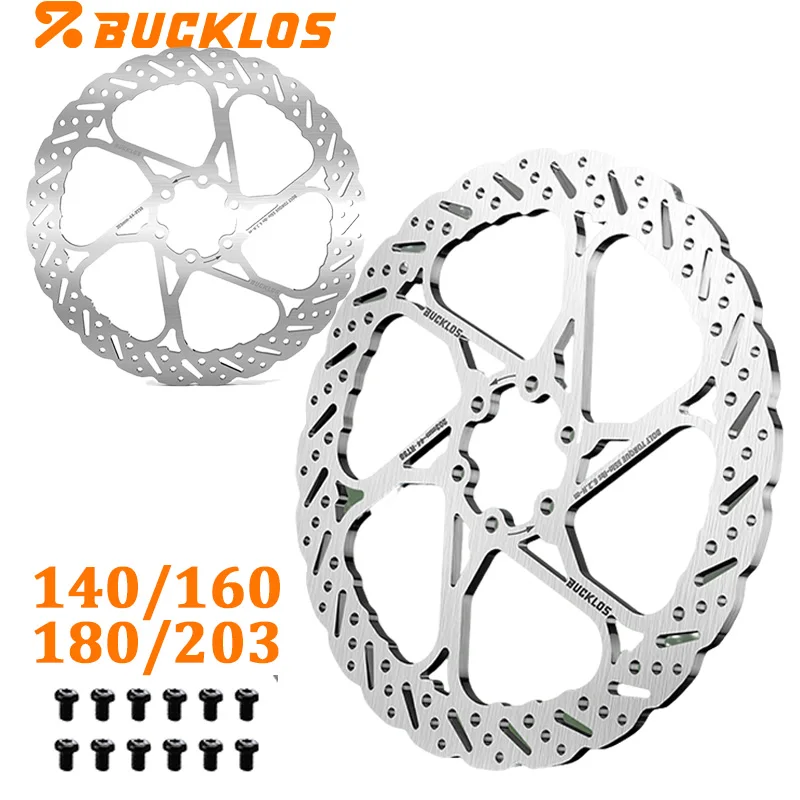 BUCKLOS Mountainbike Hydraulische Bremsen Rotor 140mm 160mm 180mm 203mm Fahrrad-Rotor Edelstahl BMX MTB Scheibenbremse