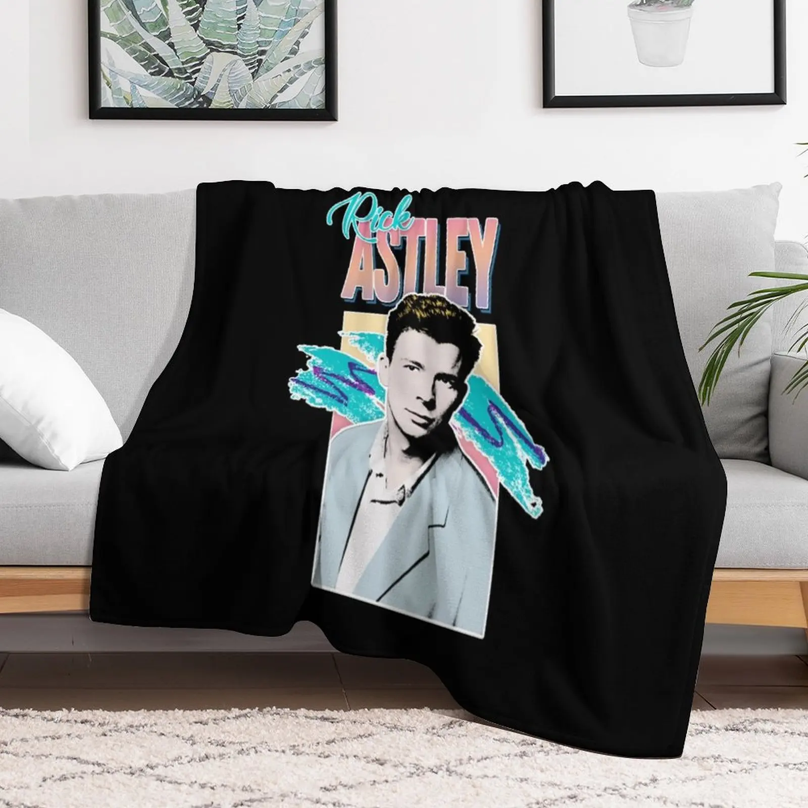 Rick Astley Throw Blanket halloween Thermal Warm Plush Blankets