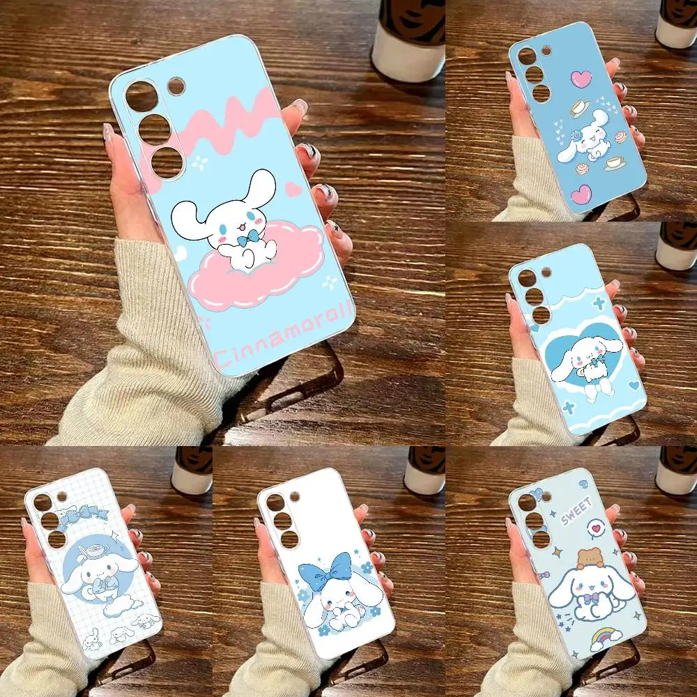Cute Cartoon Y-Cinnamoroll-s Phone Case For Samsung GalaxyA13,21s,21,22,31,32,41,52,53,71,72,73 Transparent Cover