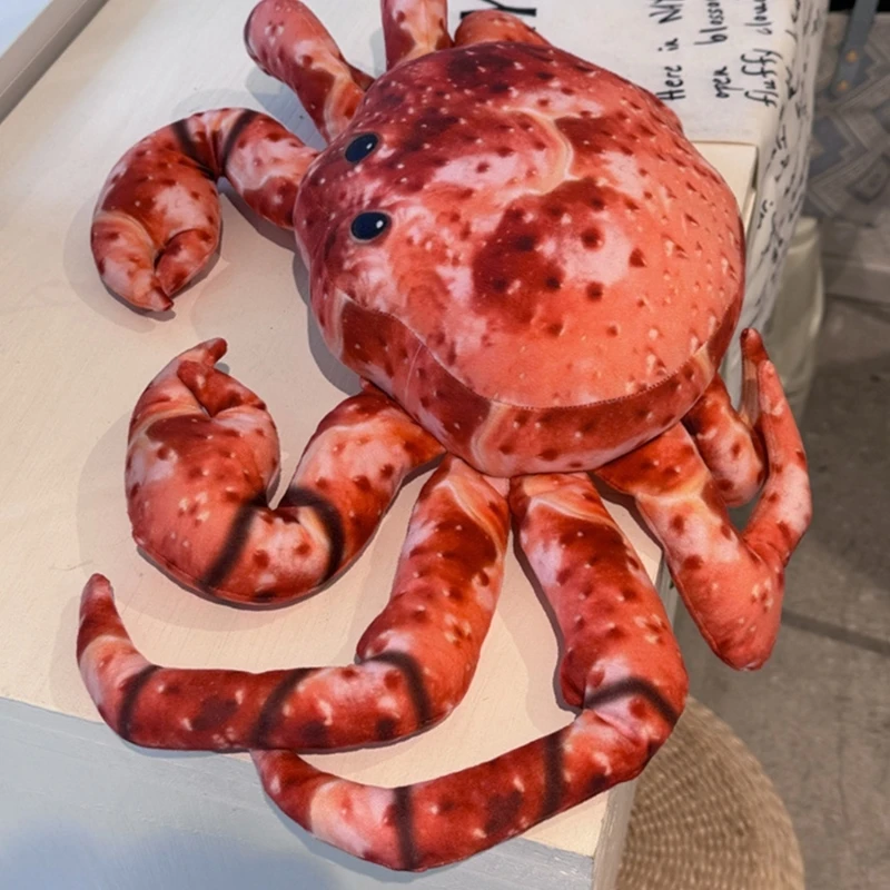 76HF Stuffed King Crabs Toy Realistic Christmas Gift King Crabs for Kids Teenagers