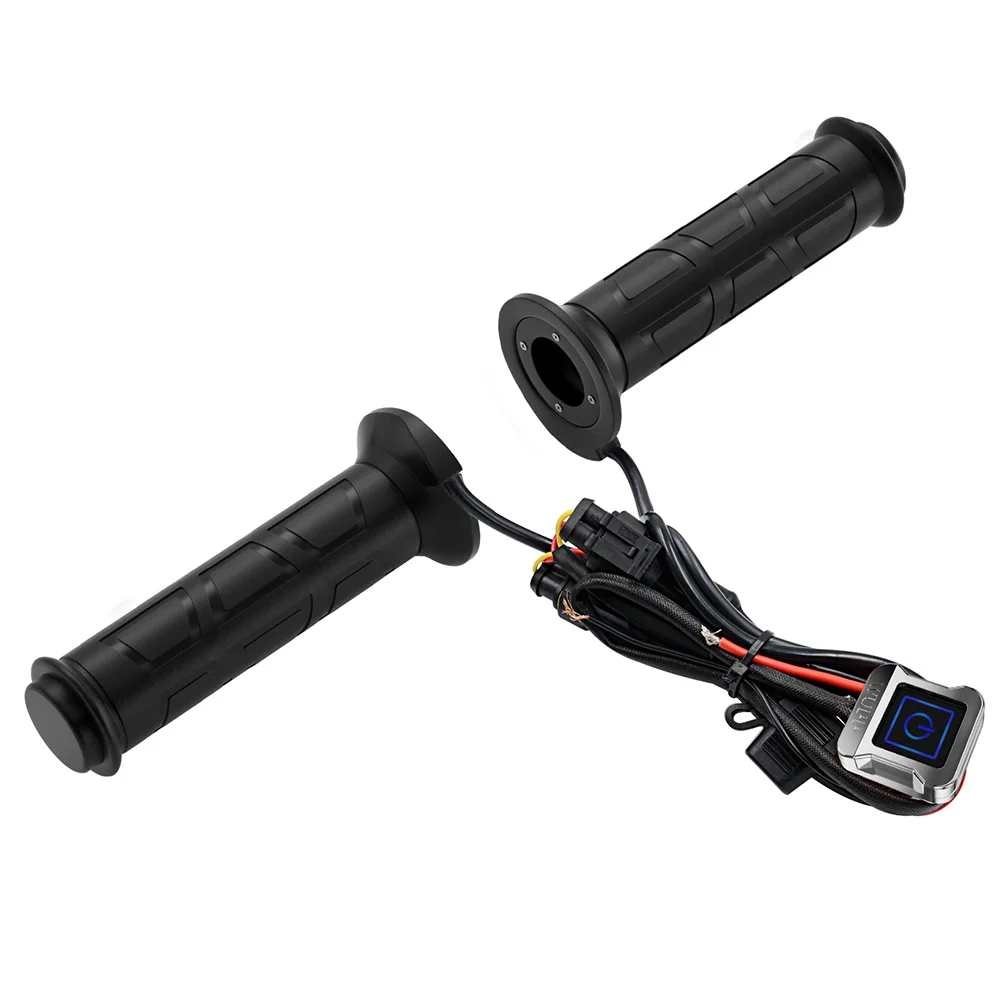 22mm ATV Heated Grip Non-slip Adjustable Hot Grip Handle Waterproof Electric Heated Warm Hand Grips Third Gear Adjustable