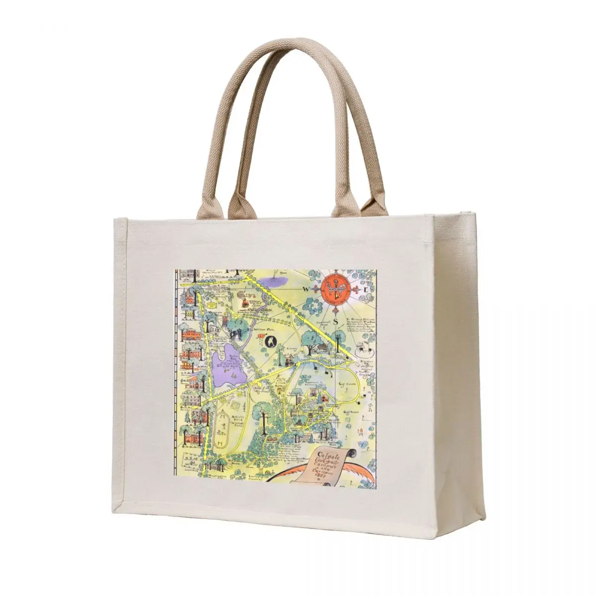 

COLGATE University map HAMILTON NY dorm decor Tote Bag Big bag bags woman 2025 shopping bag cute tote