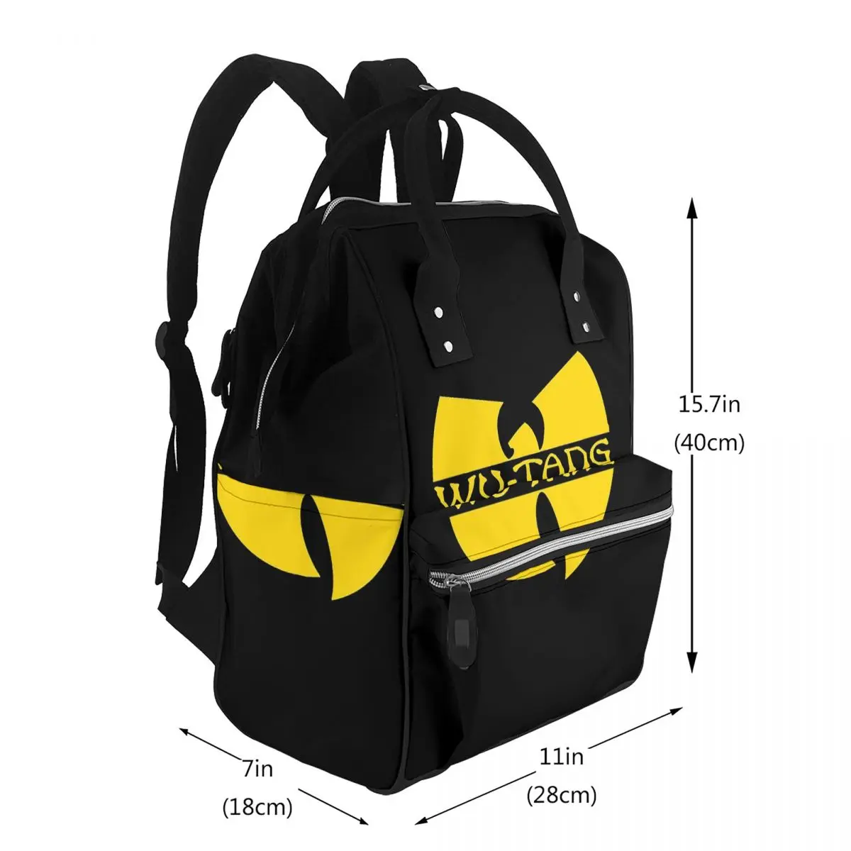 Wu Tang Clan Print Student Backpack School Bag Hiking Travel Daypack for Men Women Bookbag Shoulder Bags