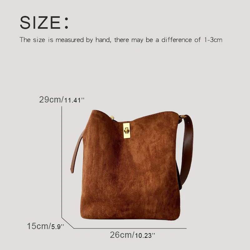 MEDIOW Korean Faux Suede Tote Bags For Women Luxury Designer Handbag Purses 2024 New In Lock With Inner Pocket Underarm Shoulder