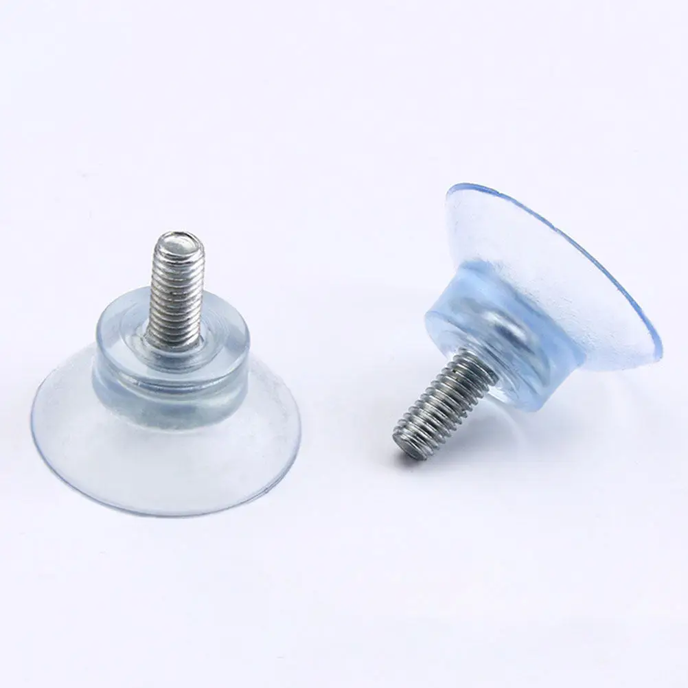 6Pcs Furniture Suction Cups Transparent PVC 4Mm Glass Anti-Collision Sucker Hanger Pads for Desk Kitchen Organizer Holder