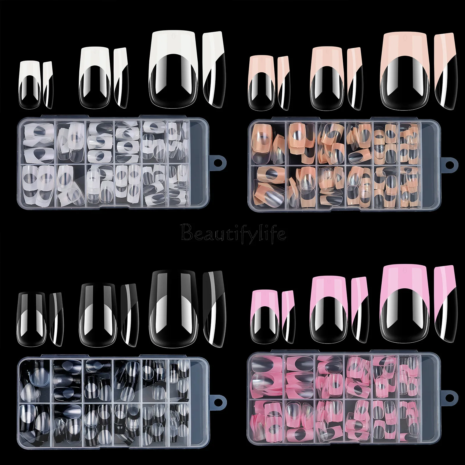 

Multi-color Chinese nail art jewelry, square armor, European, American and French wearing armor, removable.