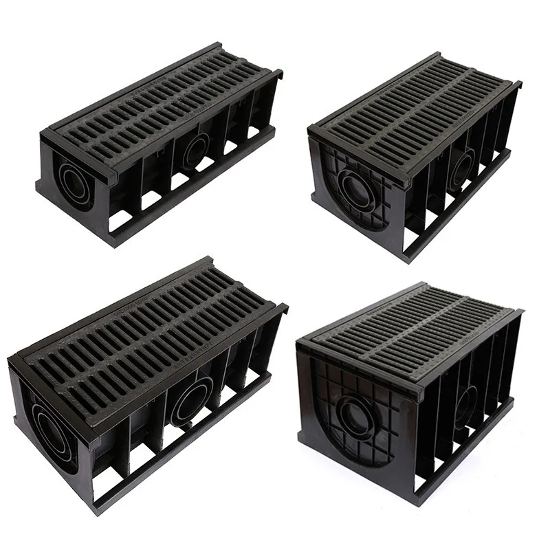 HDPE finished linear drain, plastic u-shaped drain, kitchen drain