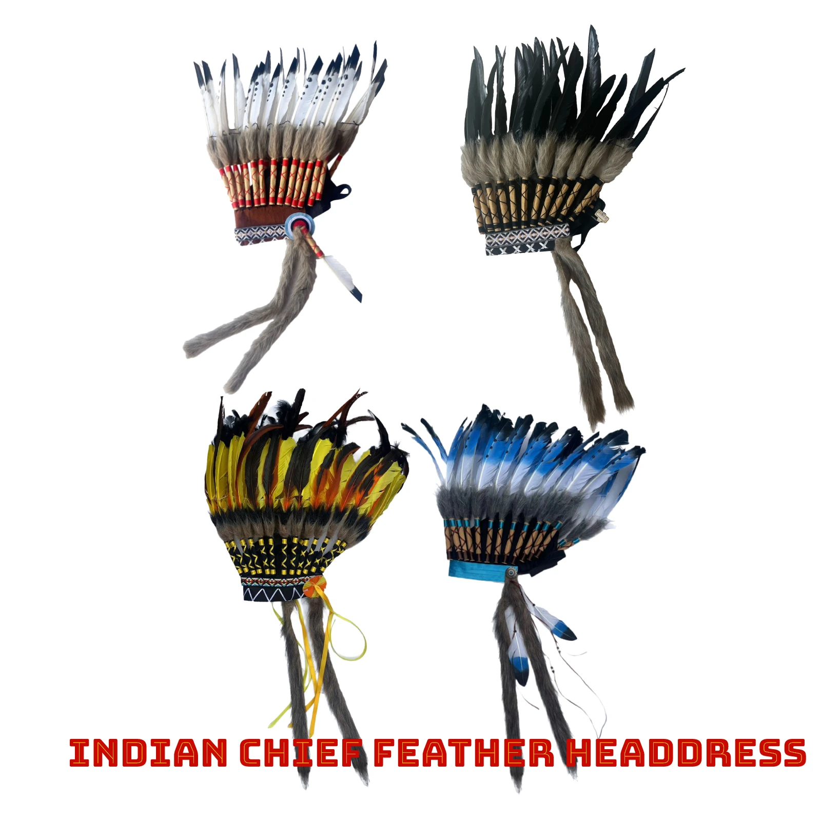 

Indian Hat Headband Feather Headdress Accessory Headpiece Headwear for Carnival Dance Show Masquerade Fancy Dress