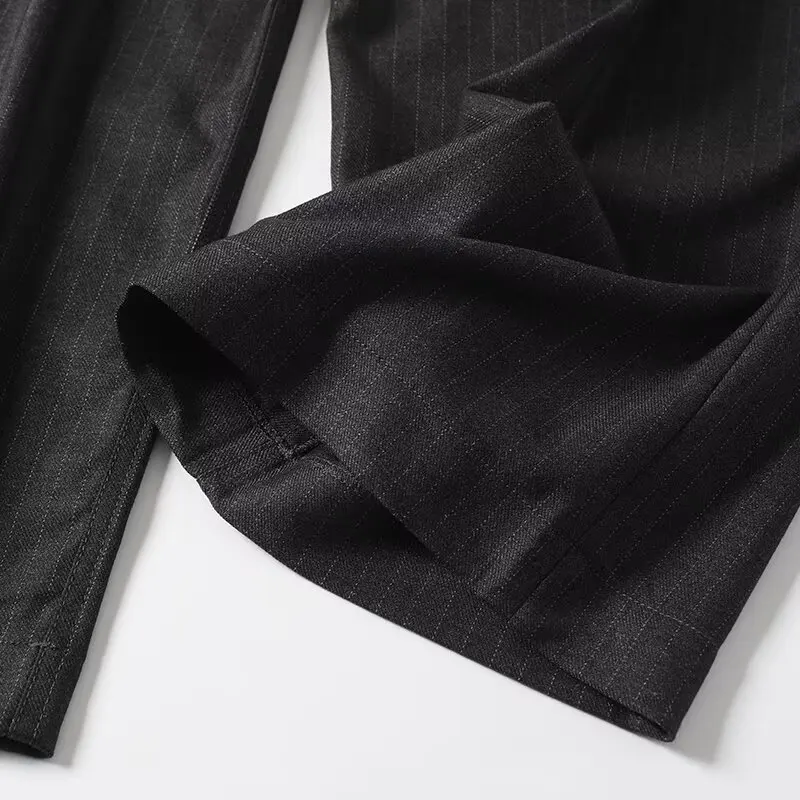 YENKYE Damen Neue Mode Bürokleidung Gestreifte Weite Hosen Lässige Herbst Damenhosen Pantalones De Mujer – Detail 13