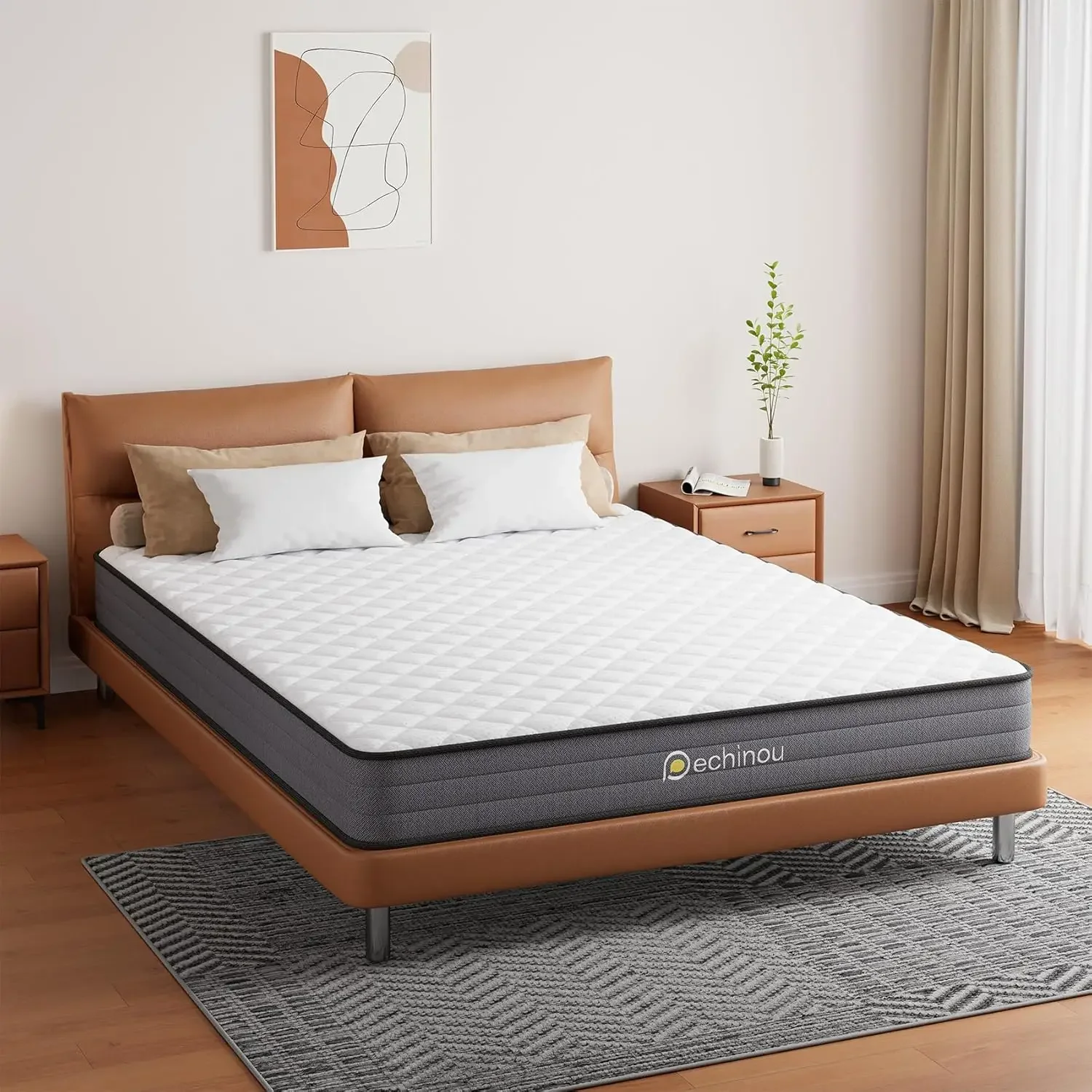 Twin Size Mattress, 6 INCH Twin Mattress in a Box with Gel Memory, Comfort Hybrid Mattress Twin Size with Memory Foam and Spring