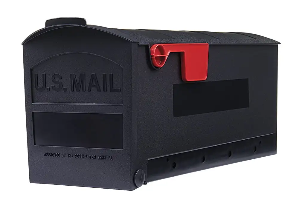 

Mailboxes Patriot Medium,Post-Mount Mailbox,Black,rustproof Polypropylene Plastic Waterproof Ribbed Design Good Quality New 2024