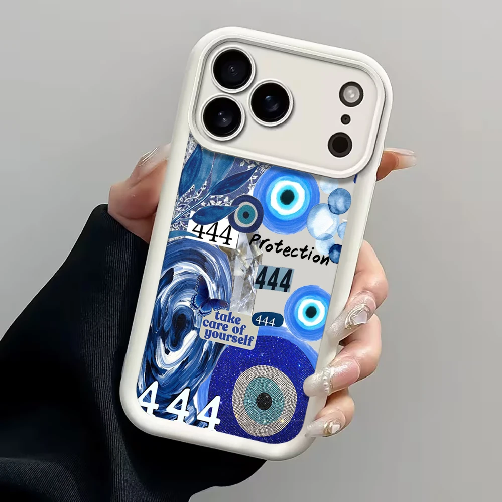 444 Böses Auge Spiritualität Silikonhülle für iPhone 16 13 11 17 Pro Max Hüllen iPhone 12 ProMax 14 15 Plus 8 XS Stoßfeste Hülle – Detail 11