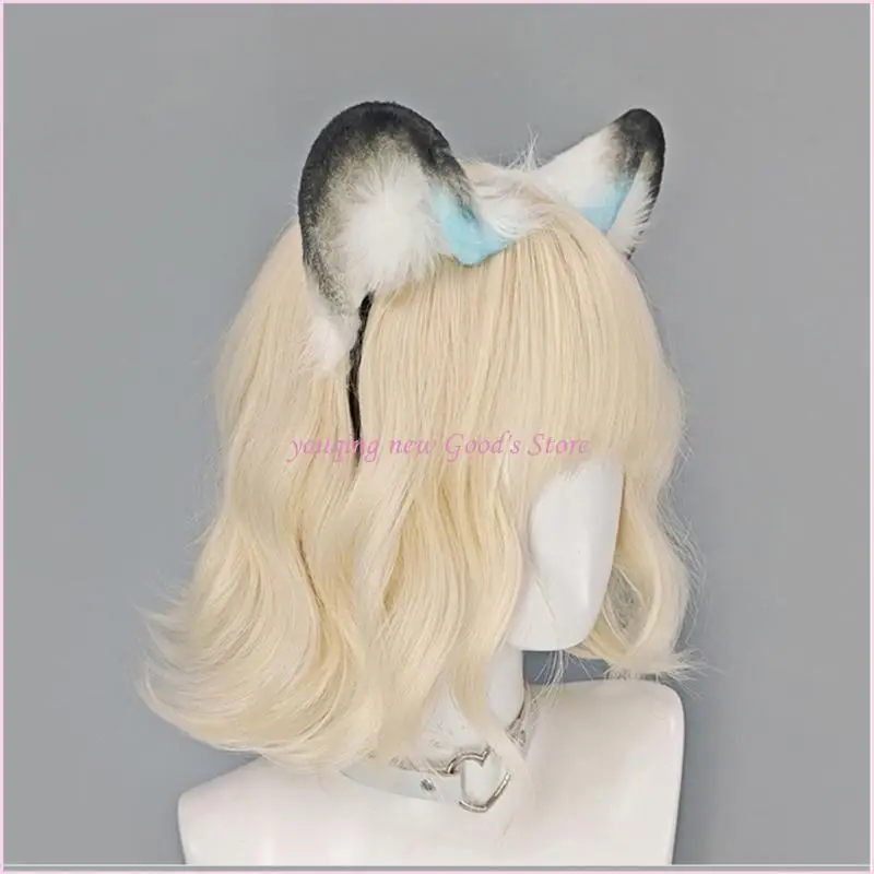 57QA สัตว์เสือดาวชุดเครื่องแต่งกาย, หูเสือดาวและชุดหางสัตว์แฟนซีชุดสำหรับปาร์ตี้วันเกิดฮาโลวีนคอสเพลย์ Props