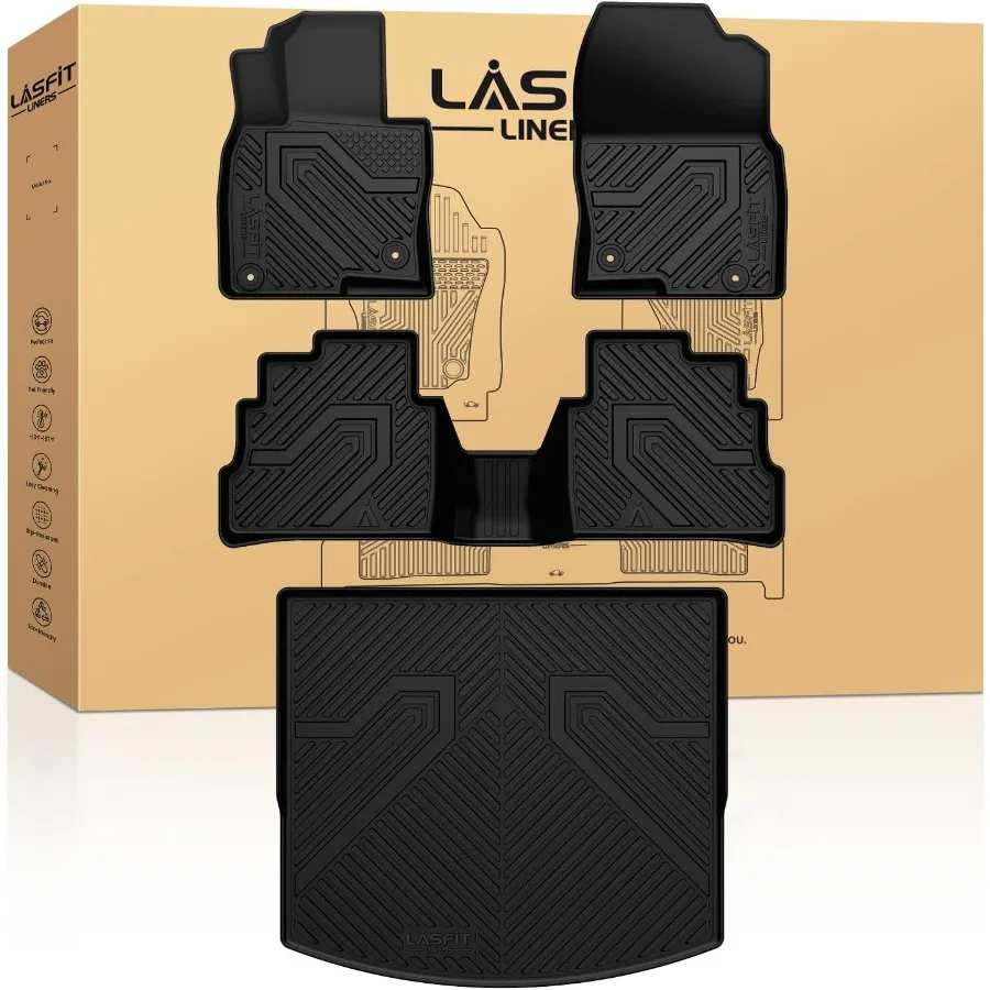 

AllWeather TPE Custom Fit Набор грузовых ковриков для Mazda CX5 20172025, включая передние и задние коврики и багажник M