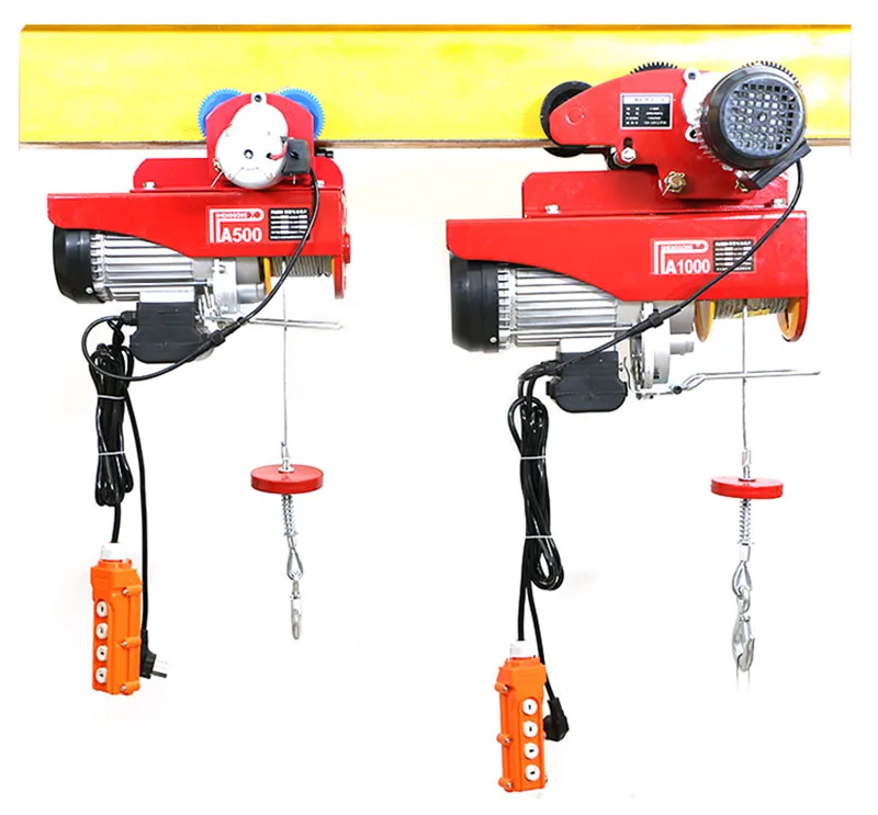 Mophorn 800kg / 1760lbs Electric Trolley Hoist Electric Hoist Winch Durable 1300W Electric Forklift Steel Pallet Holding