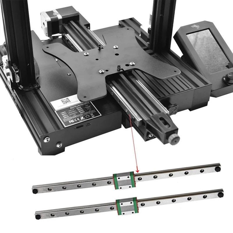 

3D Printer Y-Axis Dual Rail Upgrade Kit Y- Linear Rail Kit for Printer Parts Dual MGN12H Rail 3D Printer