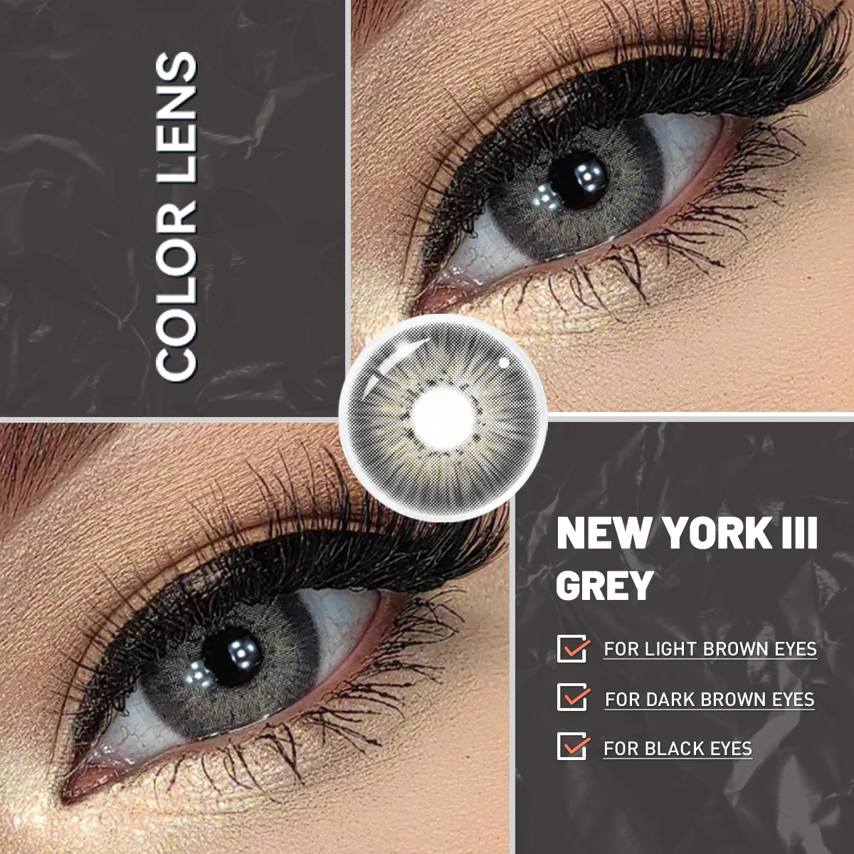 Visuashow 2 Stück Natürliche Farblinsen, Jährlich Tragbar, für Myopie mit Stärke, Weich und Bequem. Perfekt für modisches Make-up, Kosmetik und alltägliche Looks, die Ihre Schönheit unterstreichen – Detail 8