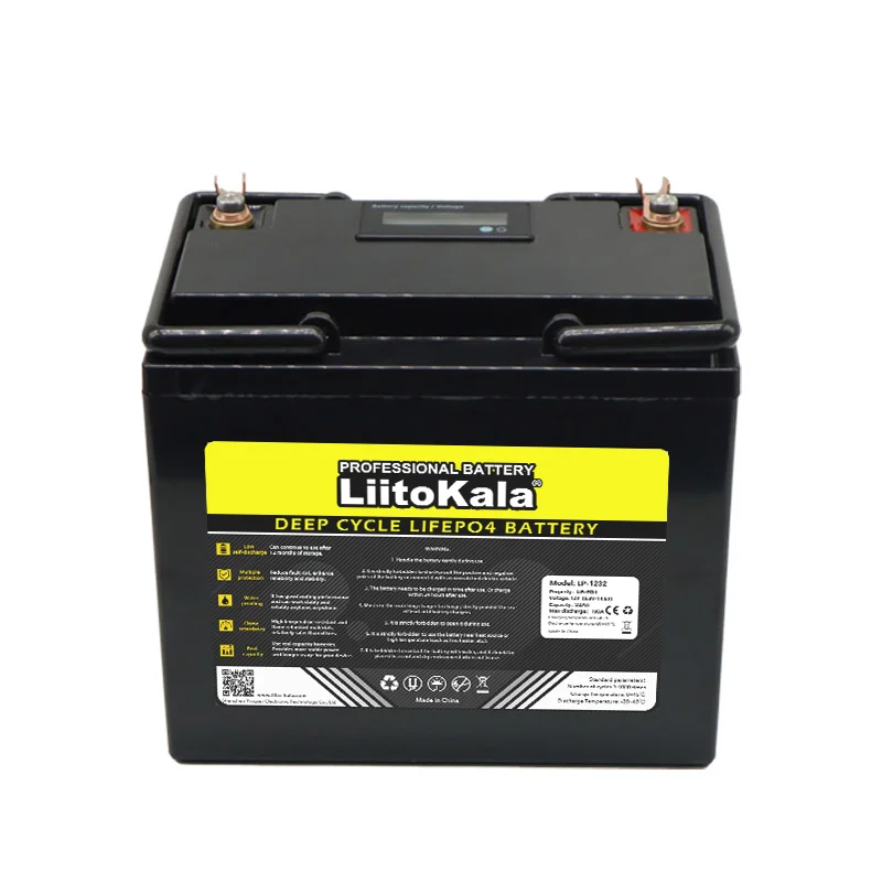 LiitoKala 12.8V 32AH LiFePO4 Battery pack 12V 14.6v with BMS Lithium Iron Phosphate Batteries Motorcycle ignition inverter Solar