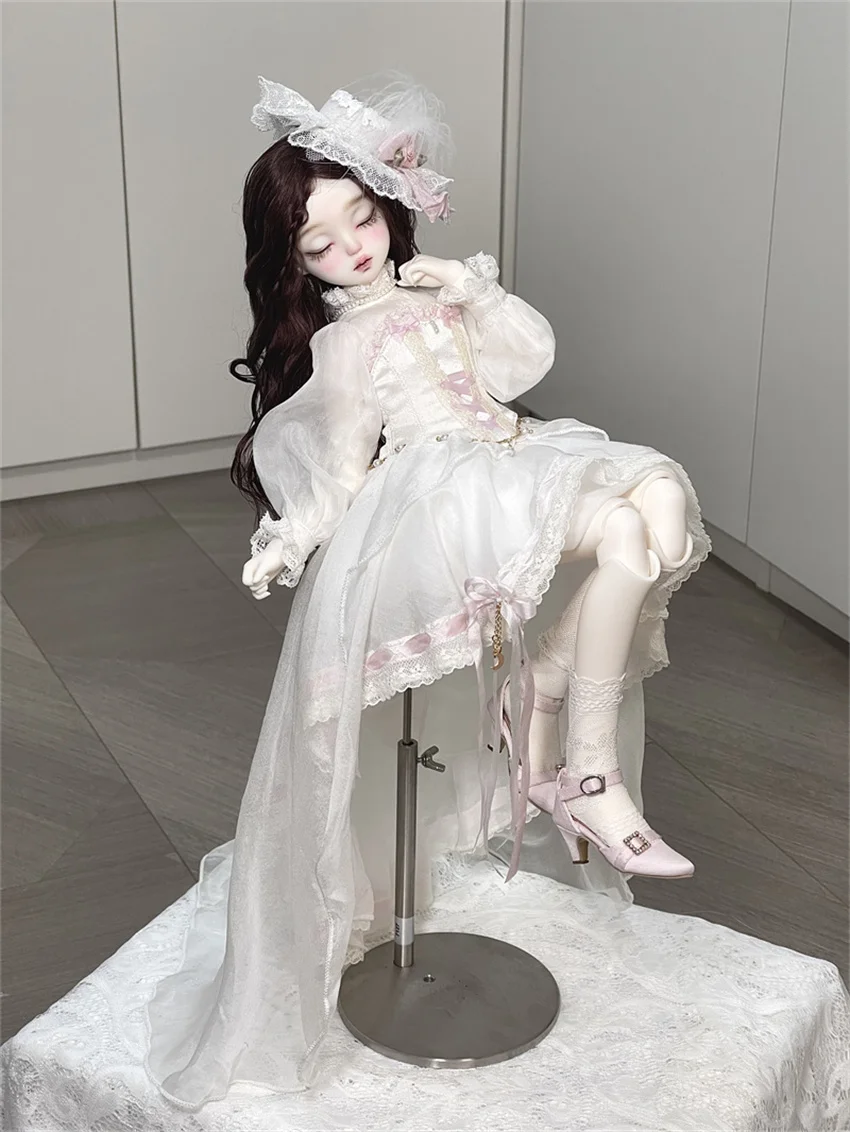 In Stock BJD/SD Shoes 1/3 1/4 High Heels Girls Silk Pointy One-button High Heels Multi-colored BJD Doll Accessories
