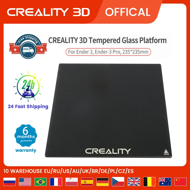 CREALITY 3D Guatemala verre Ultrabase lit métropolitain construire plate-forme plaque pour Ender-3/Ender-3 Pro/Ender-3 V2/CR-X Pinter ajouter 5 buses