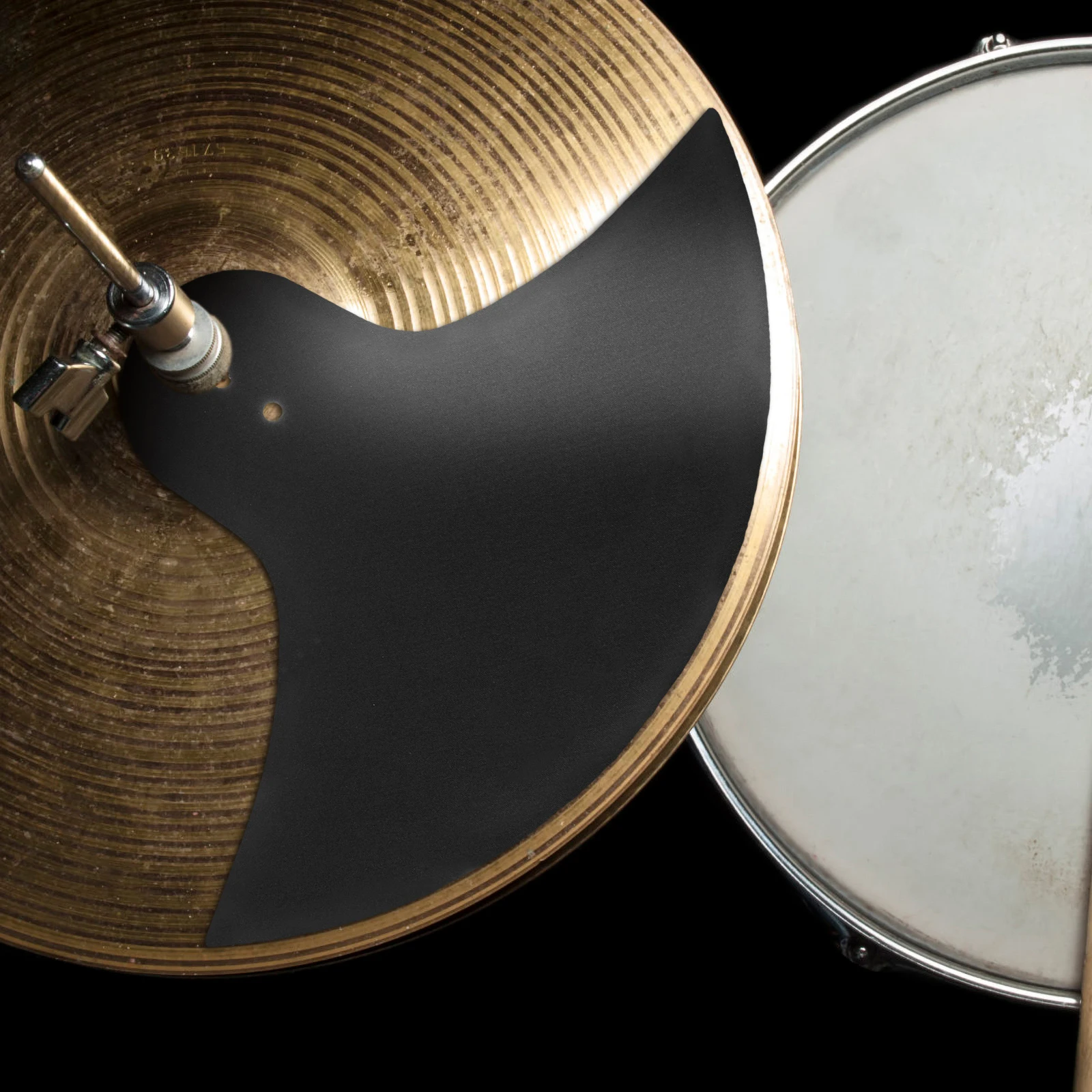 

2 Pcs along with Cymbal Pad Bass Drum Mute Dampening Pads Muffler