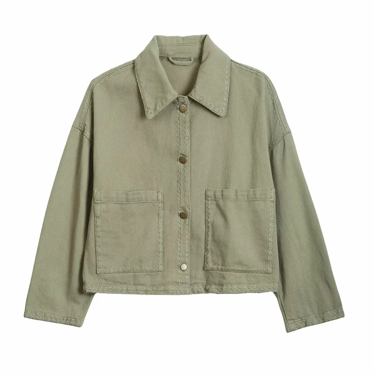 

Button Long Sleeve Jacket Elegant Woman Casual Outerwear Coat Street Jackets For Womens Autumn Fashion Solid Front Pockets