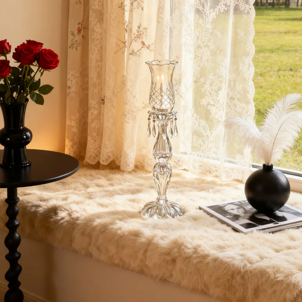 Wedding Home Decor Golden Candlestick Table Ornament Flower Vase Lantern Style Candlestick