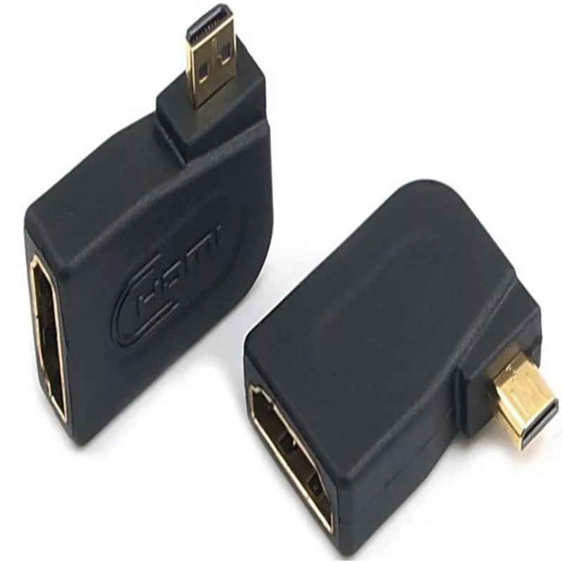 

10 шт. HDMI «мама» на MICRO HDMI «папа» 90 градусов правый адаптер разъем удлинитель HDMI конвертер для ЖК-минитора ПК