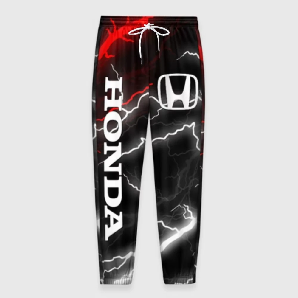

Honda's New Autumn Men's Fashionable Pants with Lightning Print Large Size Loose Comfortable and Breathable Casual Sports Pants