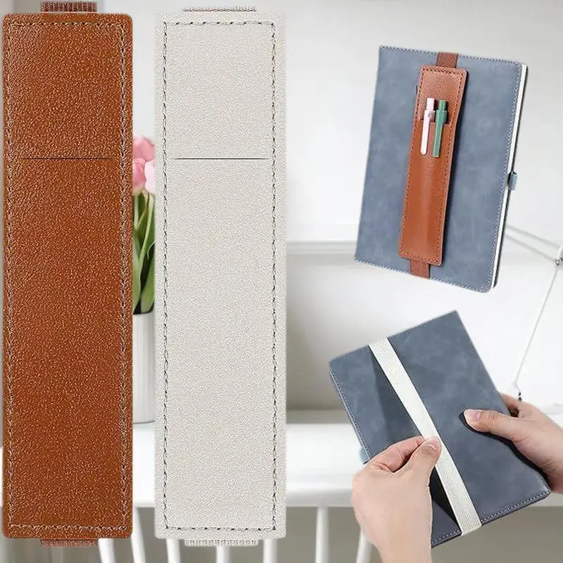 

PU Leather Elastic Notebook Band Holders Adjustable Pen Sleeve Pencil Pouch Holder Strap For Notebook Binder