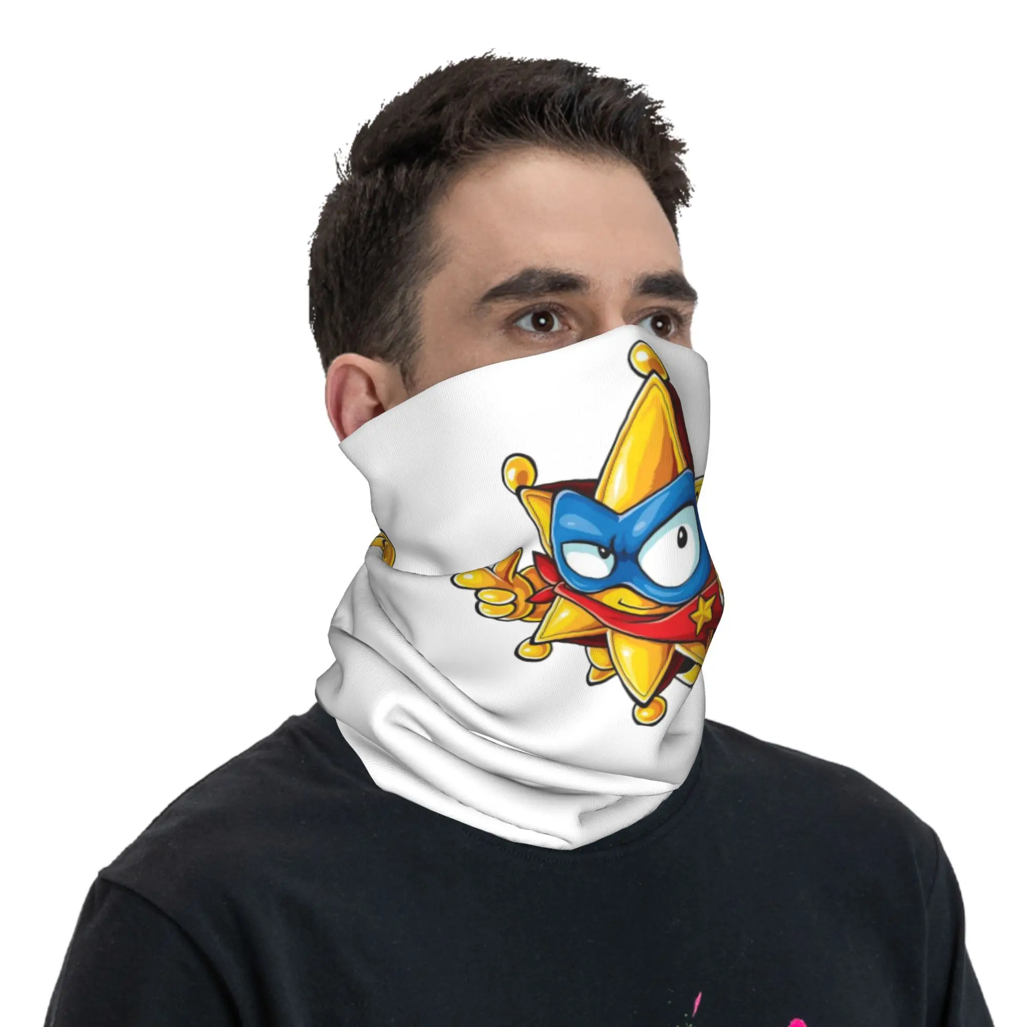 وشاح قناع مطبوع للرقبة من Superthings، عصابة رأس متعددة الوظائف للجري للجنسين والكبار في الشتاء