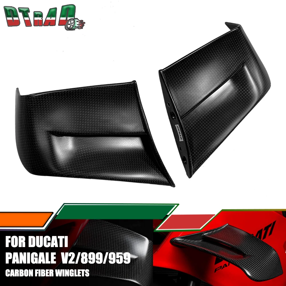 

For DUCATI Panigale V2 2020-2024 899 959 1199 1299 S R Accessories Carbon Fiber Winglets Fins Fixed Wings Motorcycle Fairing Kit