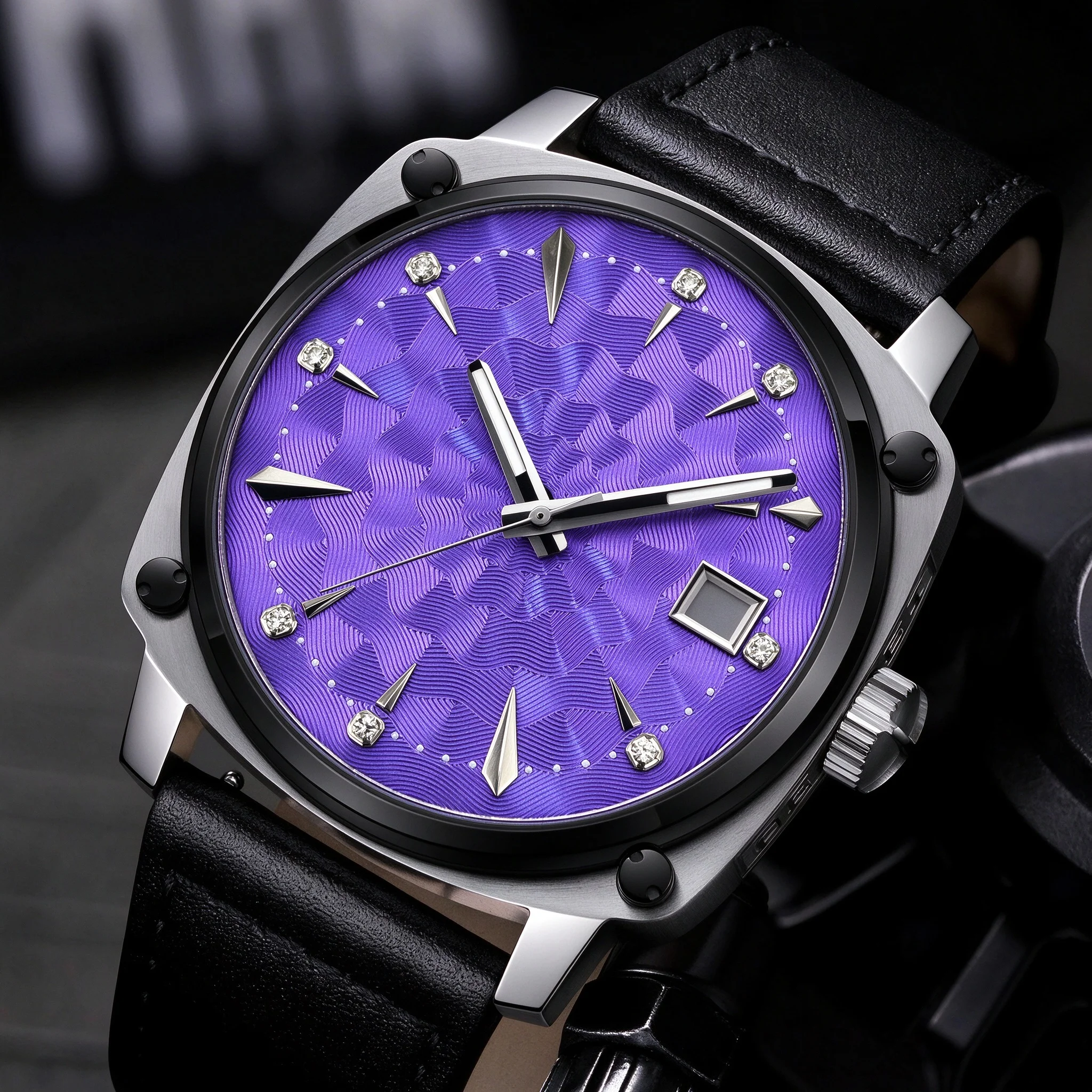 Mod 35mm NH35 Dial Cocktail Watch Dial No Lume Date Window Fits NH35 NH36 4R35 Movement Watch Modification Accessories