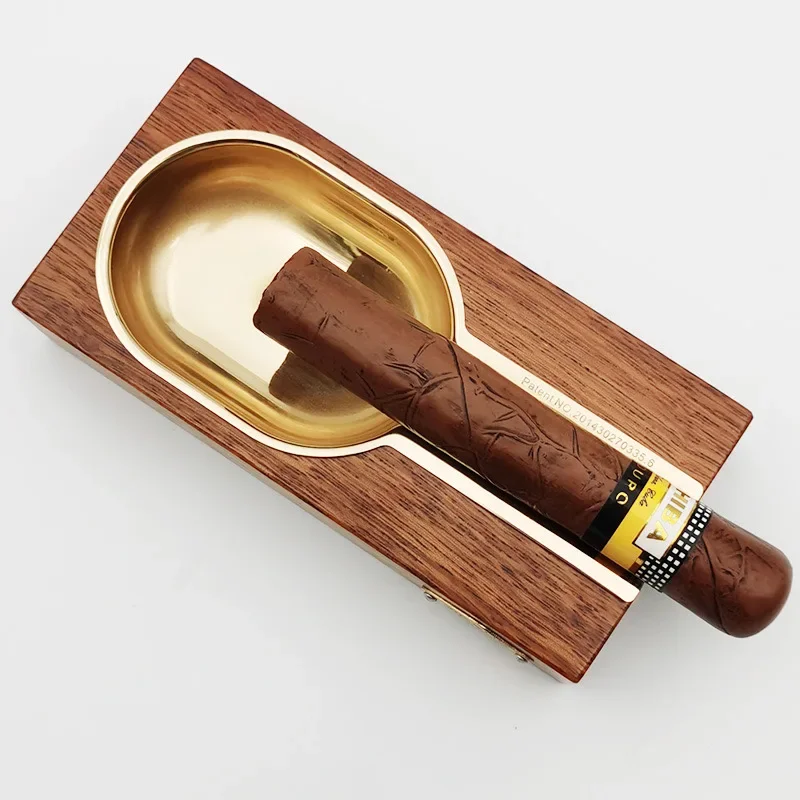 

Walnut Cigar Ashtray Home Ashtray Smoking Accessories Home Gadgets