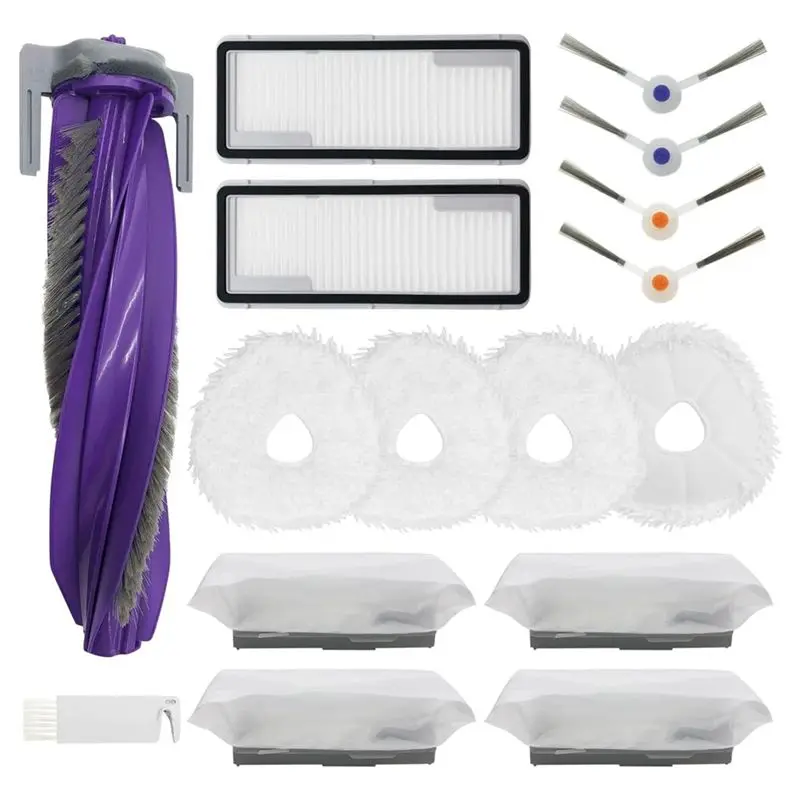 

N09R-For Narwal Freo X Ultra Robot Vacuum Cleaner Accessories Main Side Brushes HEPA Filters Mop Pads Dust Bags