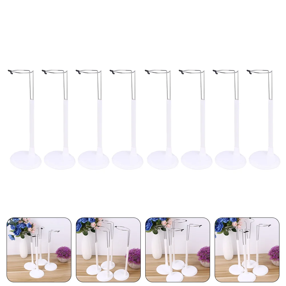 8 Pcs Display Holder Support Frame Babies Dolls Bathtub Toys Movable Clear Stand Plastic Baby Children's