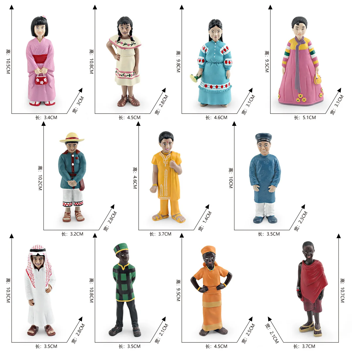Figurines miniatures pour enfants, garçons et filles, petites personnes, modèles de jouets, jeux, cadeaux, affichage de Figurines à collectionner