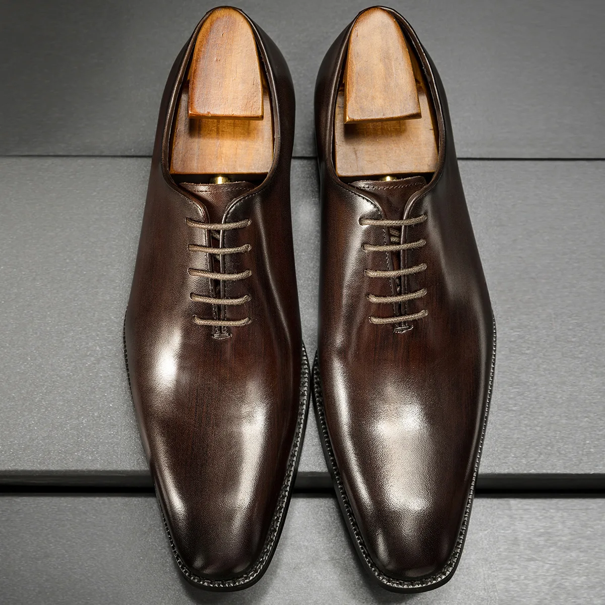 Men's Handmade Leather Oxford Shoes Formal British Style Wedding Party Footwear Comfortable Breathable Classic Men's Footgear