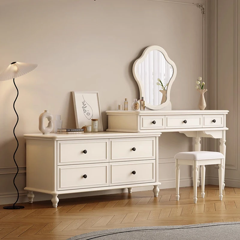 

Nordic Furniture Bedroom Organizer Girls Makeup Chair Set Table Modern Woman Dressing Rooms Home Mesa Tocador Vanity Salon Hotel